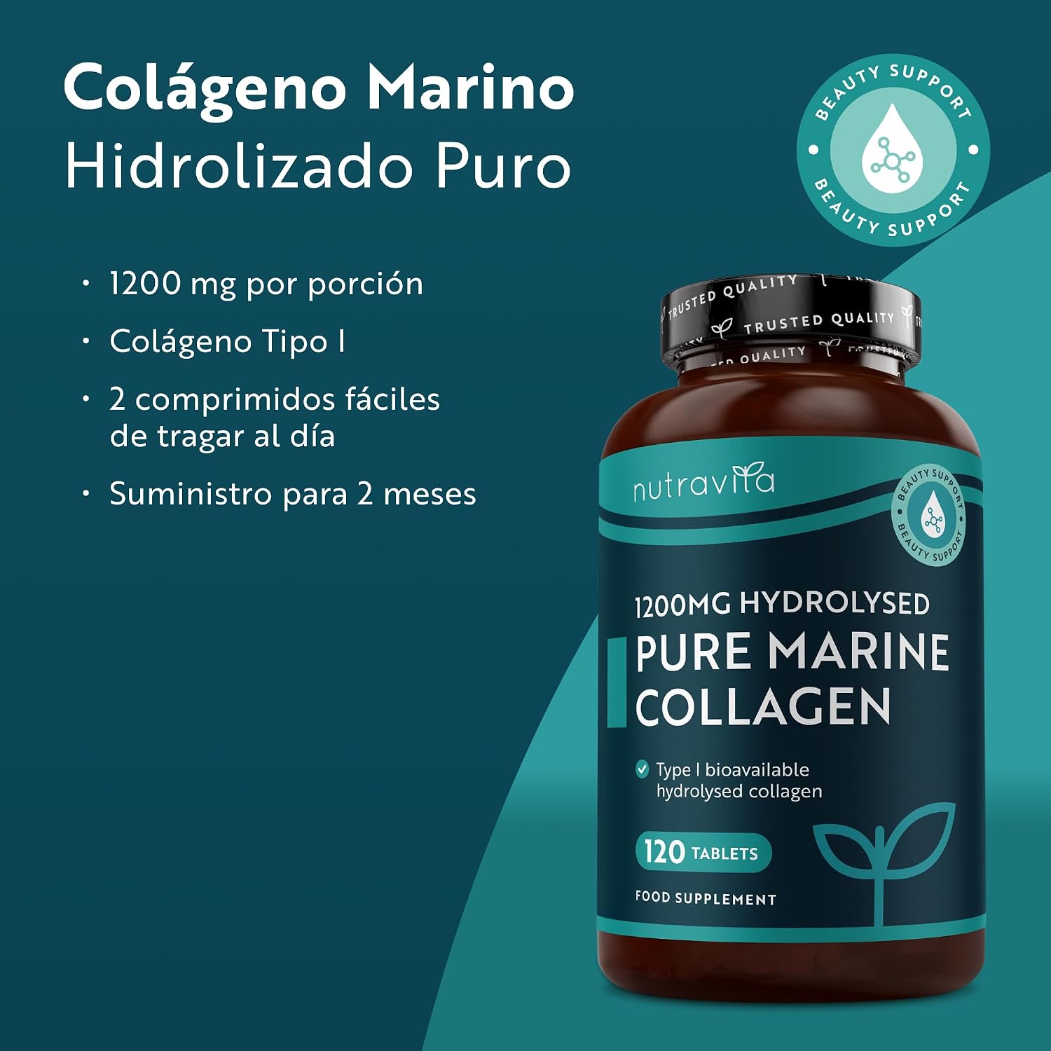 Detalle 2 de Nutravita Colágeno Marino Hidrolizado 1.200 mg