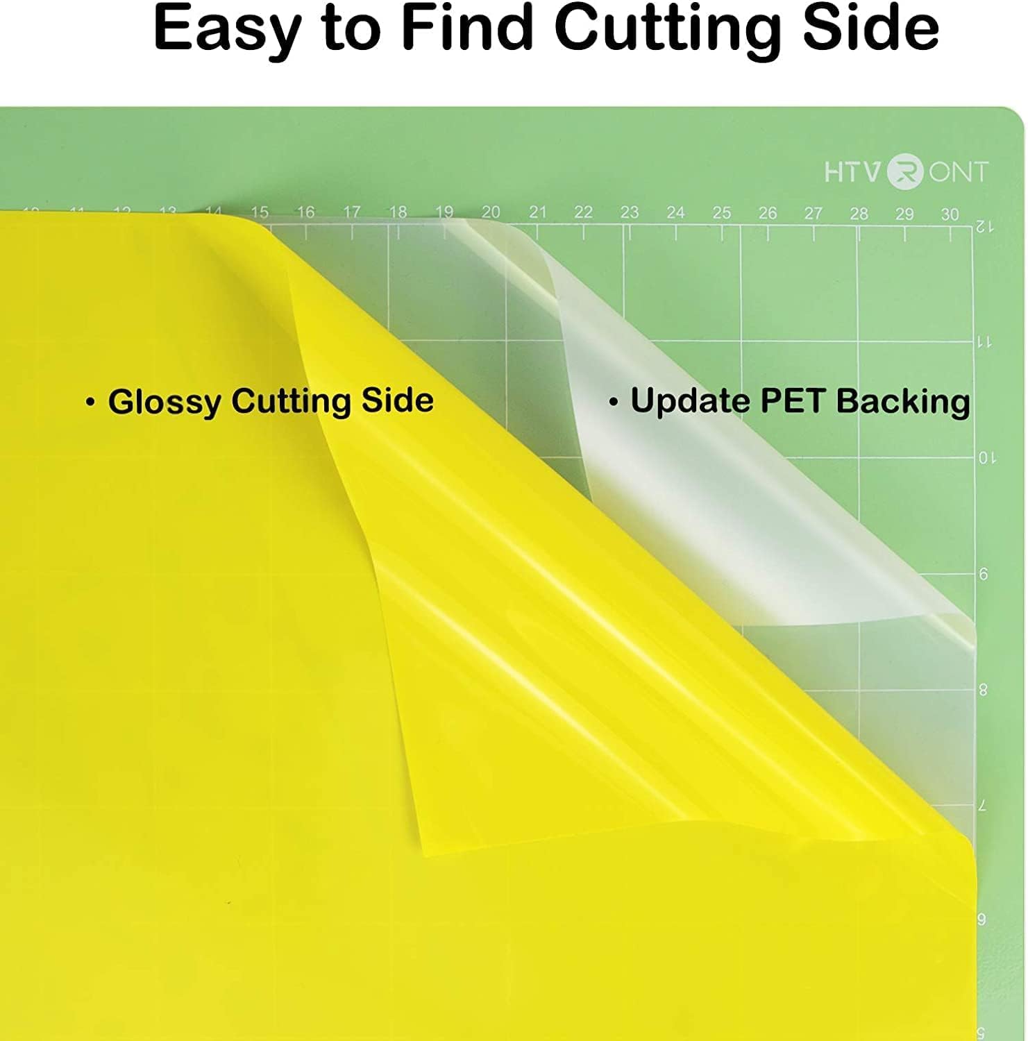 Detalle de HTVRONT Yellow Permanent Vinyl 12" x 14ft – Glossy Adhesive Vinyl for Cricut, Silhouette and more