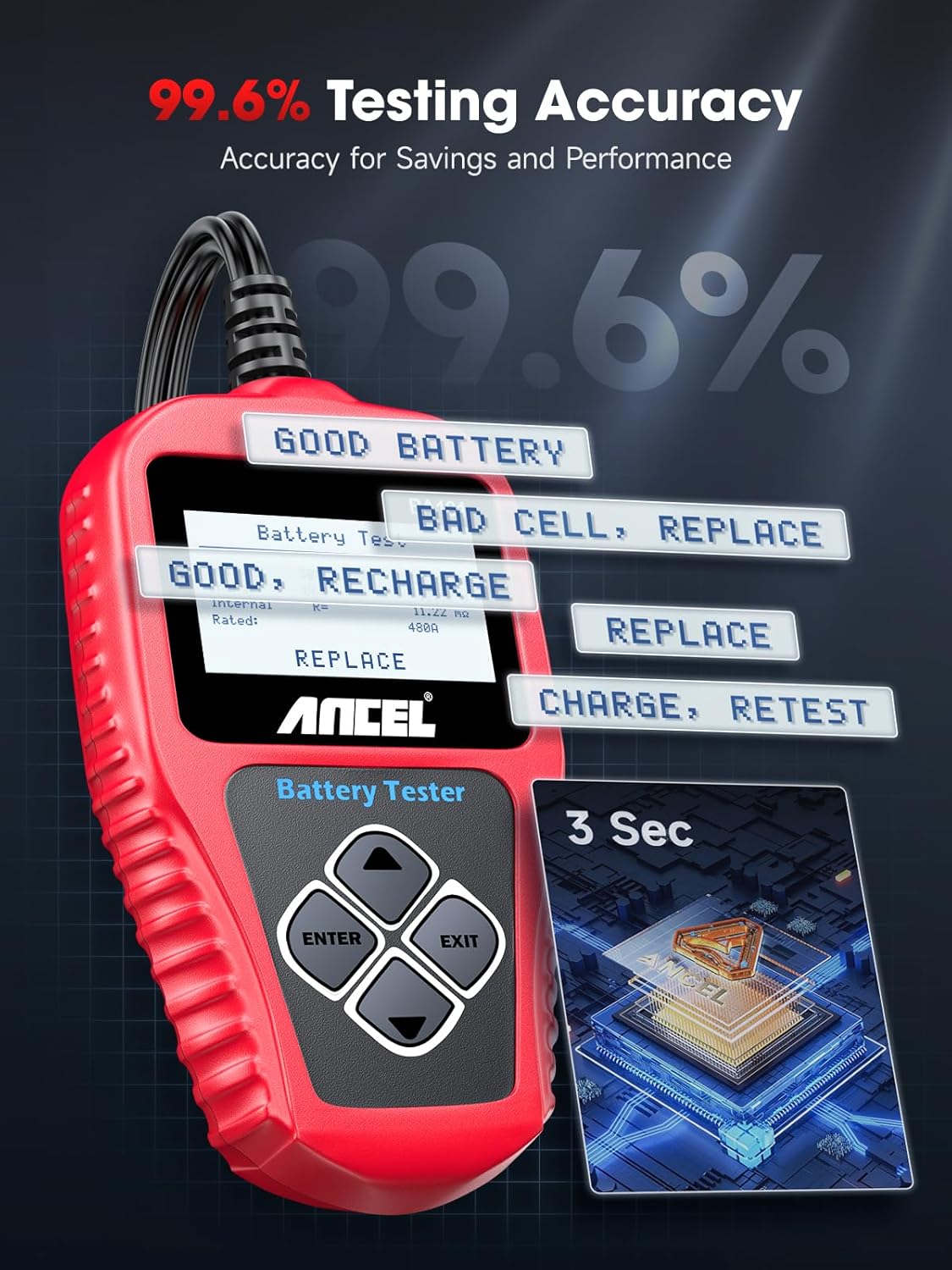 Thumbnail 3 de ANCEL BA101 12V Car Battery Tester