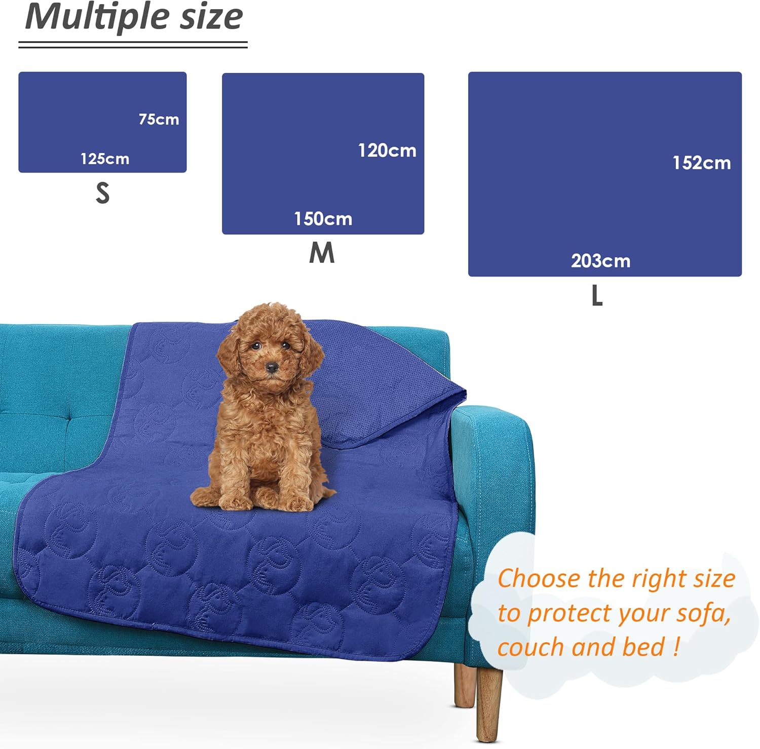 Thumbnail 6 de Pawsee Coperta impermeabile per cani 125 x 75 cm: copridivano lavabile antiscivolo