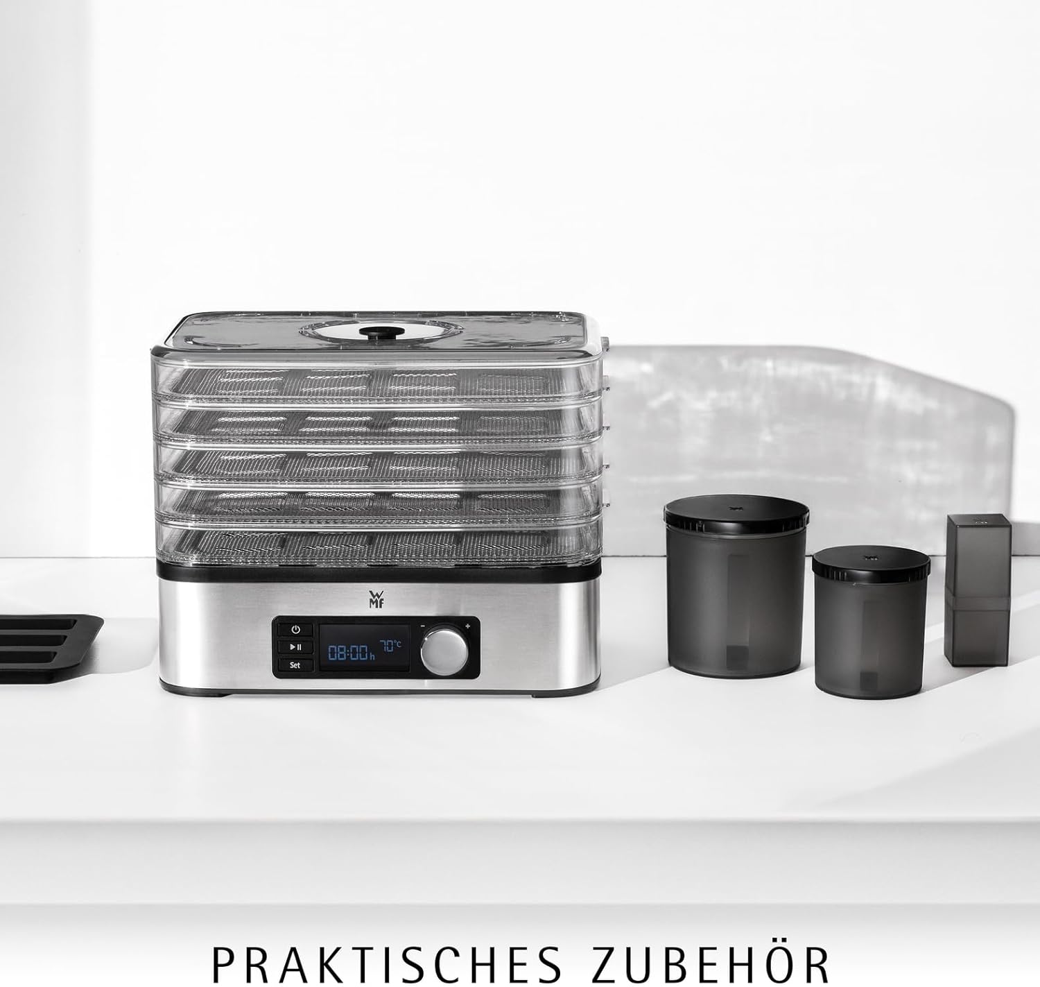 Thumbnail 3 de WMF Küchenminis Dörrautomat aus Edelstahl – Dörrgerät mit 5 Einlegefächern, 30–70 °C und Timer bis 24 Stunden