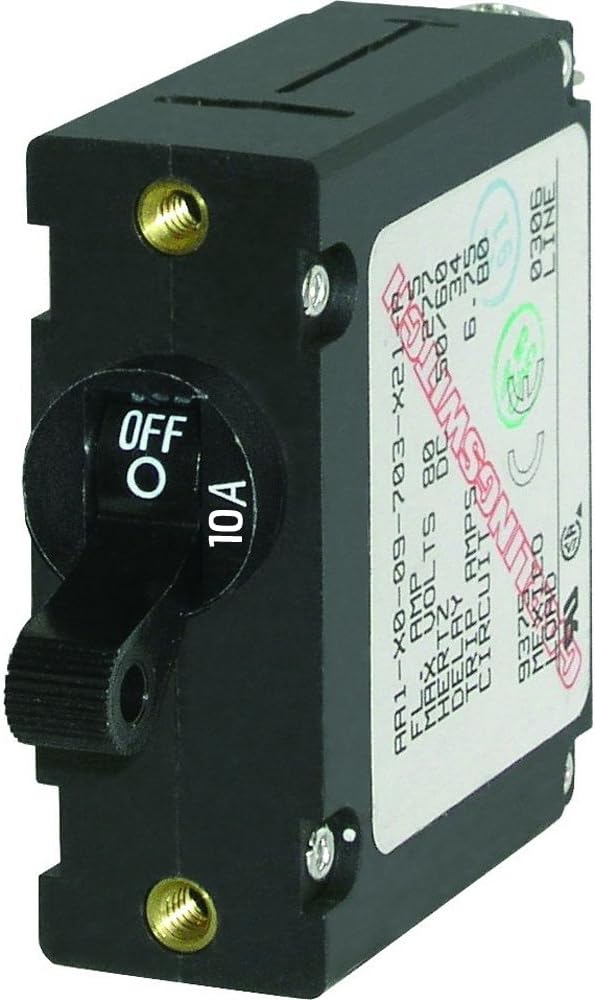 Detalle 2 de Blue Sea Systems Seria A jednobiegunowy wyłącznik obwodu 5 A, 24 V