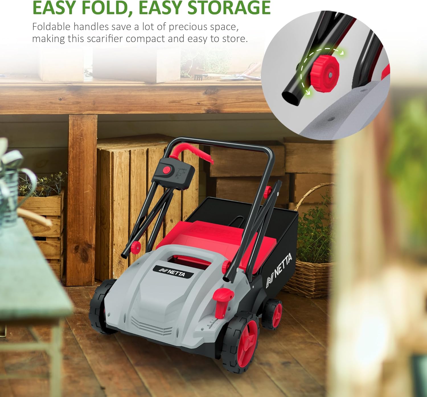 Thumbnail 6 de NETTA 1500W Lawn Scarifier and Aerator – 320mm Electric Garden Rake & Moss Remover