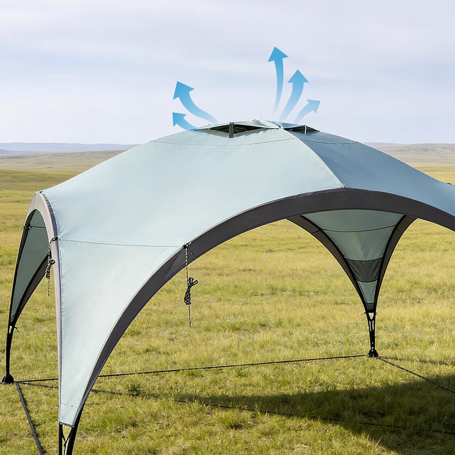 Thumbnail 3 de Amazon Basics Event Garden Gazebo Sun Shelter (3.65 x 3.65 m) in Light Green