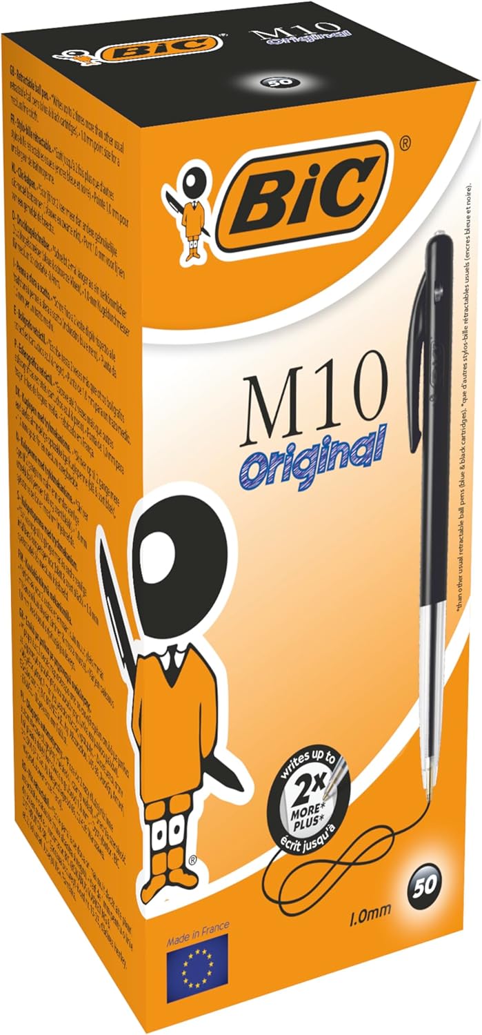 Thumbnail 6 de BIC M10 Original Stylos-Bille Rétractables Vert, Pointe Moyenne 1,0 mm – Boîte de 50