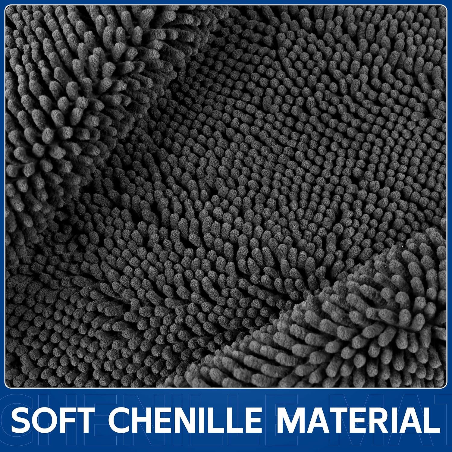 Thumbnail 2 de Naturei Doormat-3060in Chenille Dog Door Mat, 60 x 30 Inches, Dark Gray