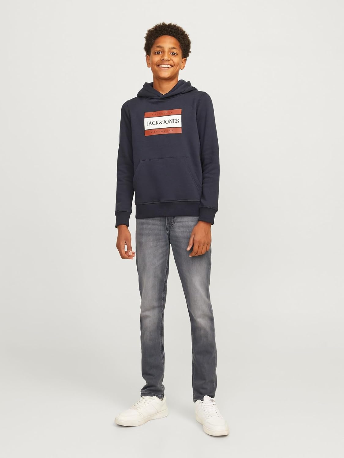 Detalle de Jeans slim fit junior Jack & Jones Jjiglenn Jjoriginal GE 998 in cotone 100%