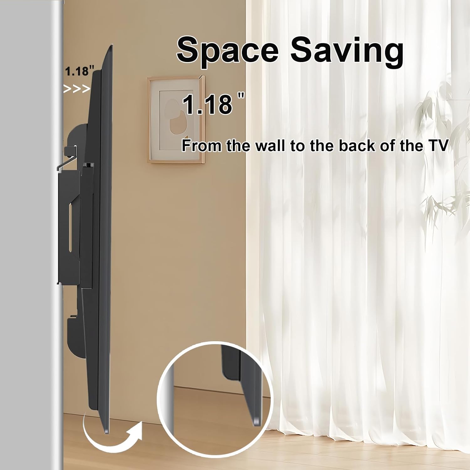 Detalle de Fixed TV wall mount 26-63 inch, 50kg