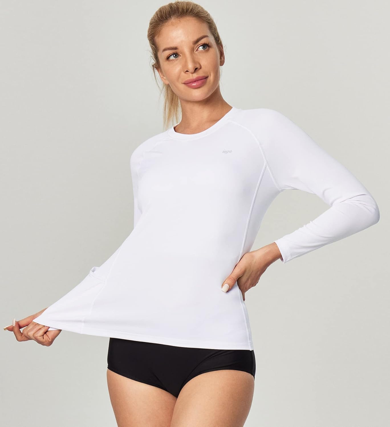 Thumbnail 5 de IUGA Women's Rash Guard UPF 50+ Long Sleeve Shirt with Pockets
