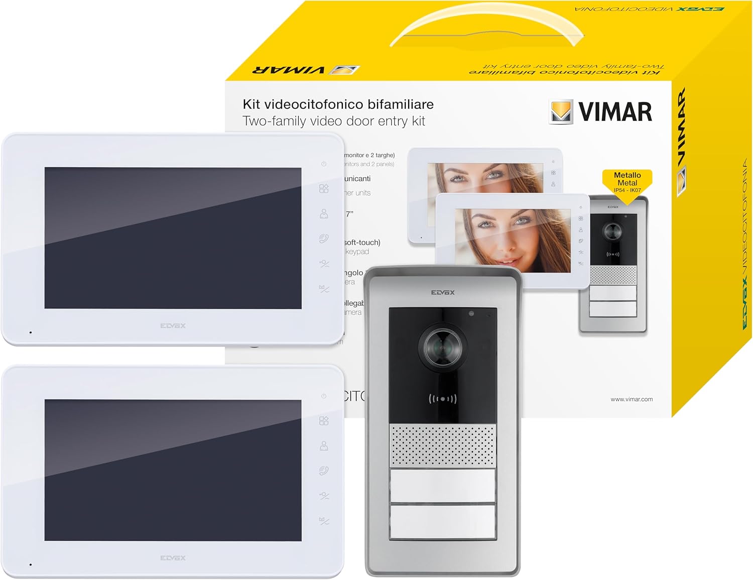 Detalle de Kit videocitofono multifamiliare Vimar K42931 con tastiera capacitiva e RFID
