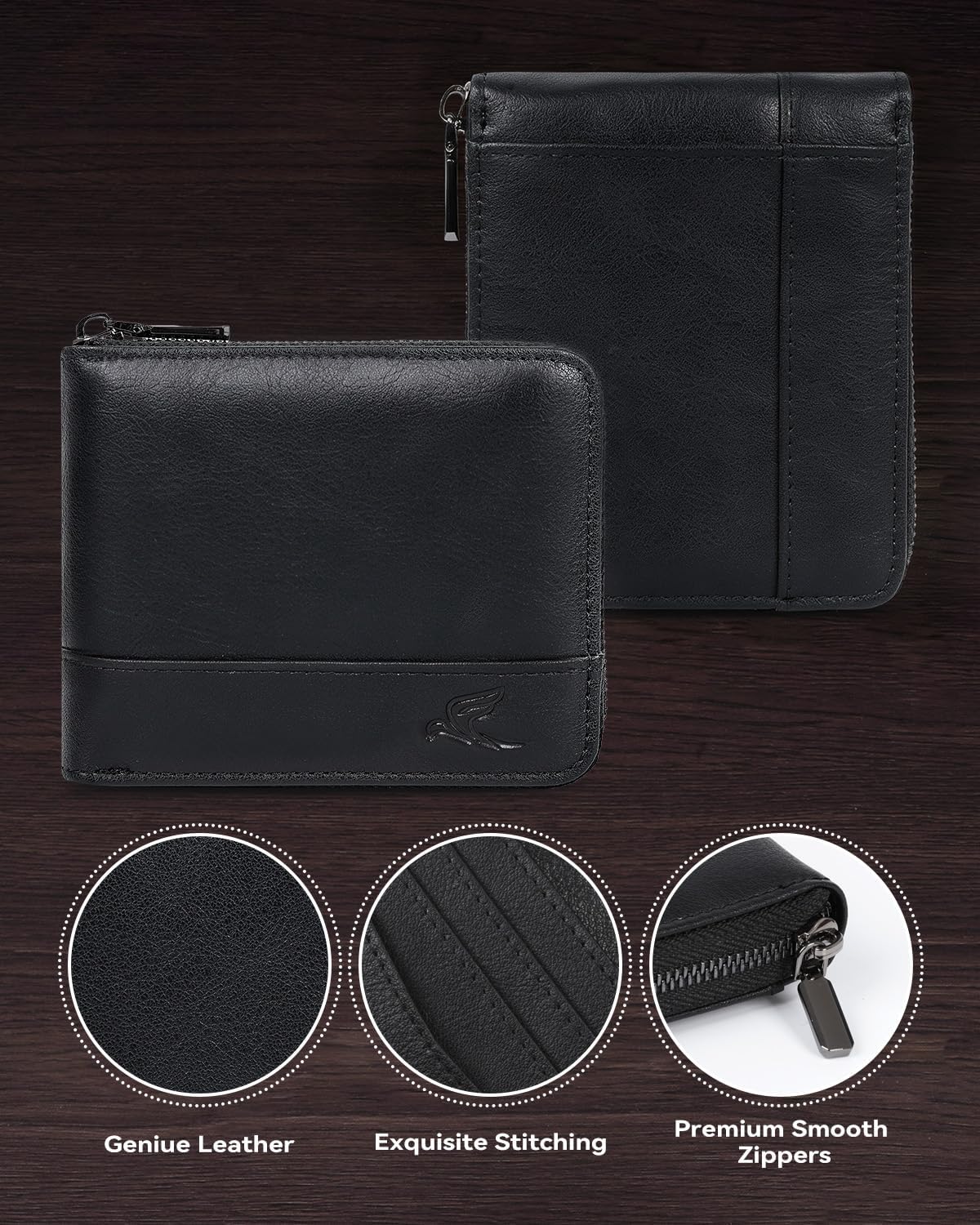 Thumbnail 4 de Swallowmall Men's Wallet, Genuine Leather