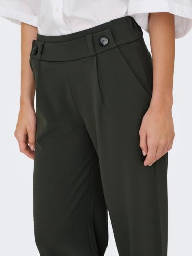 Detalle de JDY Damen Jdygeggo New Long Pant Jrs Noos Hose – Peat/Detail: Schwarzknöpfe, Größe M / EU 34L
