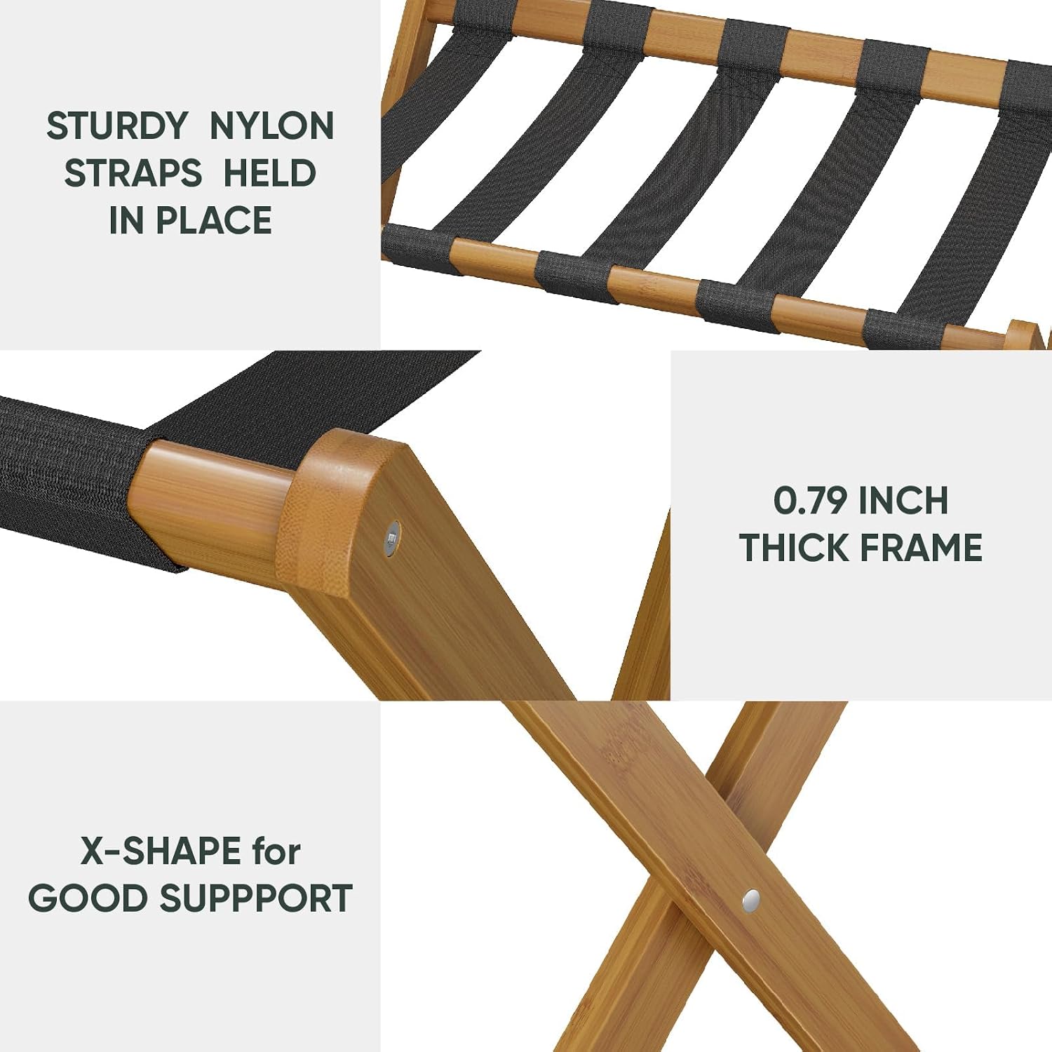 Detalle 1 de Smart FENDEE Luggage Rack, Bamboo
