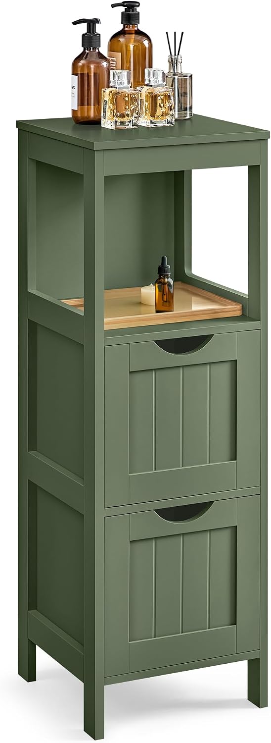 Thumbnail 6 de VASAGLE UBBC42WT 35-inch storage cabinet with 2 drawers