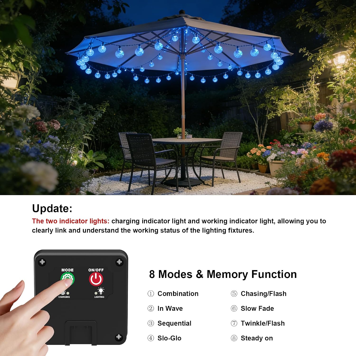 Thumbnail 1 de Knayis 50LED Solar Lights Outdoor Garden