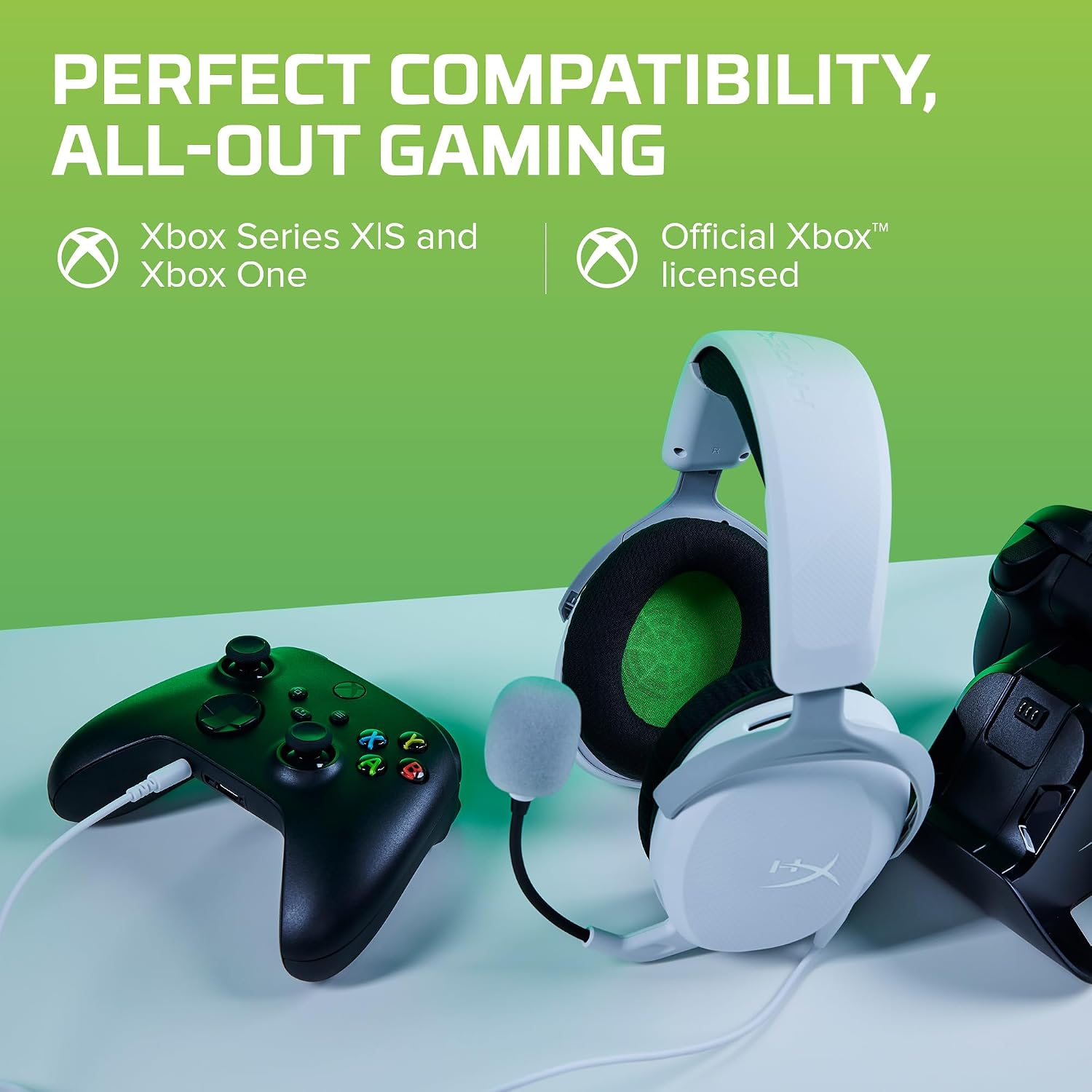Detalle 2 de HyperX CloudX Stinger II Core: cuffie gaming con microfono e cavo 3,5 mm per Xbox (bianco)