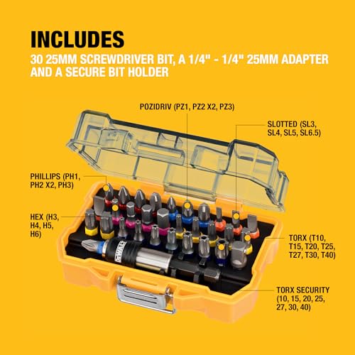 Thumbnail 7 de DEWALT XS Tough Case 25mm Screwdriving Set 32pc, DT7969-QZ