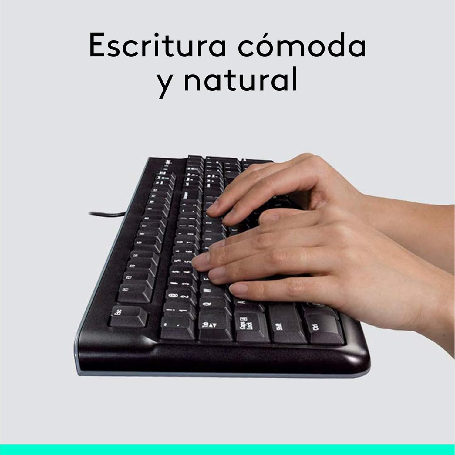 Thumbnail 1 de Logitech MK120 teclado completo USB cable negro