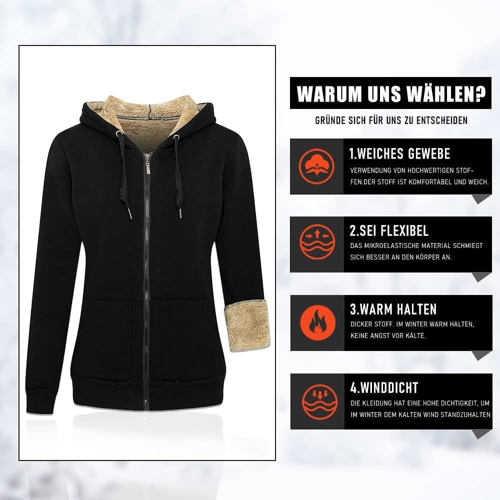Detalle de MANLUODANNI Damen Kapuzensweatshirt