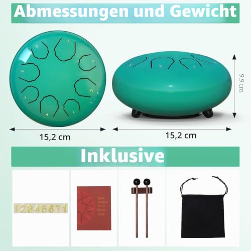 Thumbnail 1 de Regentrommel für draußen, 8 Töne (C-Key) aus Stahlzunge – MENGBEI