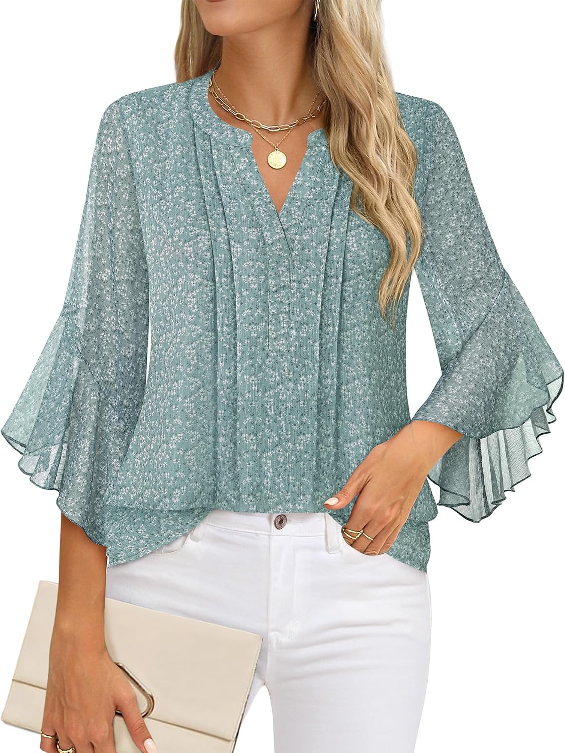 Thumbnail 1 de Timeson Women's 3/4 Sleeve Dressy Top