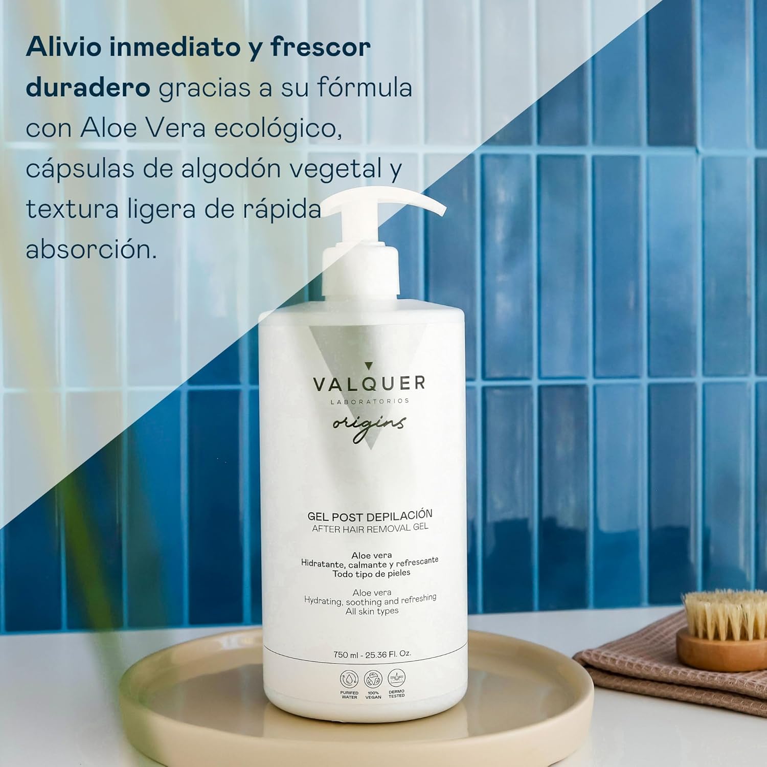 Detalle de Valquer Origins Gel Post Depilación 750 ml