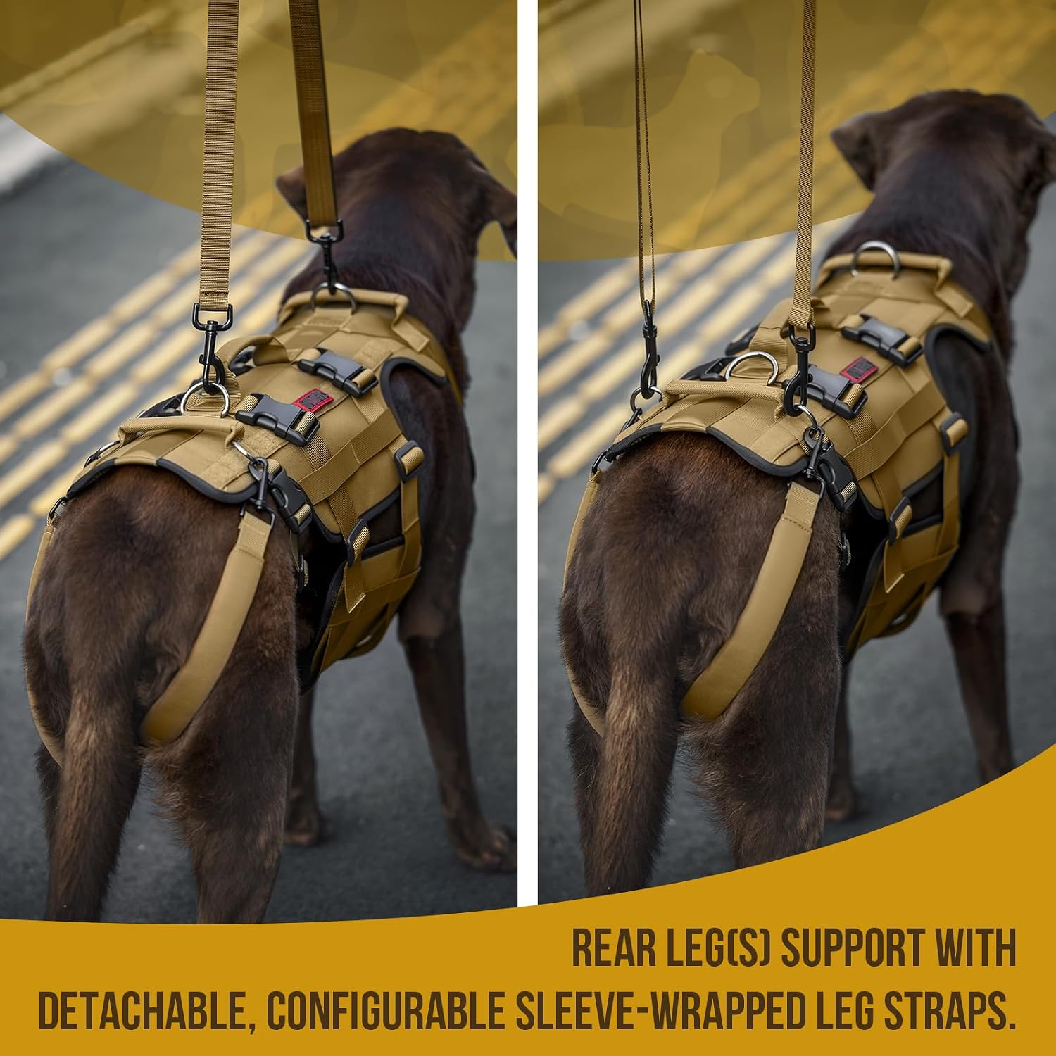 Detalle de OneTigris Dog Lift Harness for Large Dogs – Mobility Aid and Back Leg Support Sling