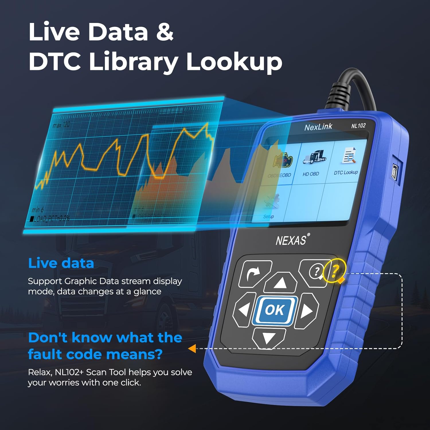 Thumbnail 5 de NEXAS NL102 Heavy Duty Truck Scanner 2-in-1