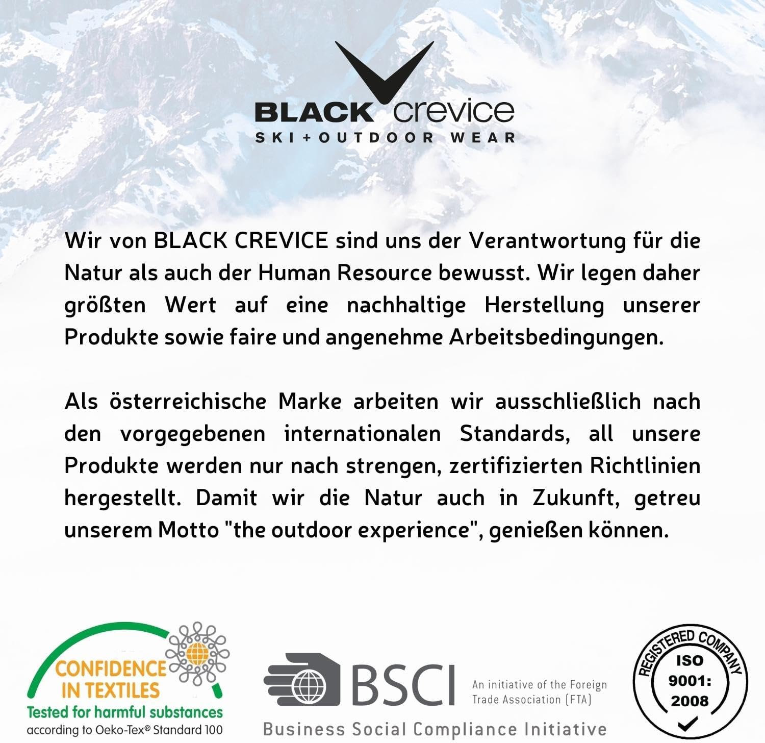 Detalle 2 de Black Crevice Leggings mérinos Homme – Leggings thermorégulateurs pour ski et sport