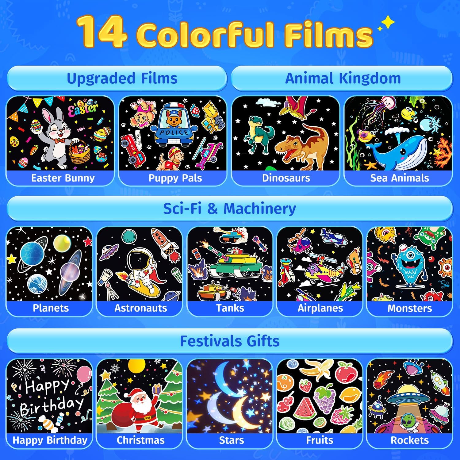 Thumbnail 1 de One Fire DIY Oster-Dino-Ei Projektor Kinder – Nachtlicht mit 14 Filmen, Stickern, Musik, Timer & Fernbedienung