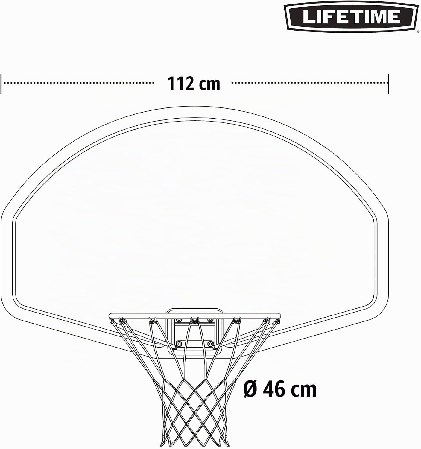 Detalle 2 de LIFETIME 90065 basketkorg för väggmontering med klassisk ring