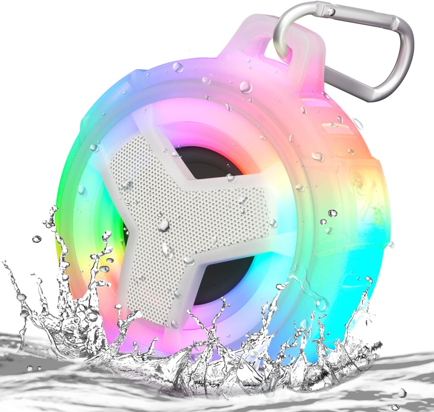 Detalle de EBODA Bluetooth Shower Speaker, IP67 Waterproof, 5 W, Colourful LED Lights