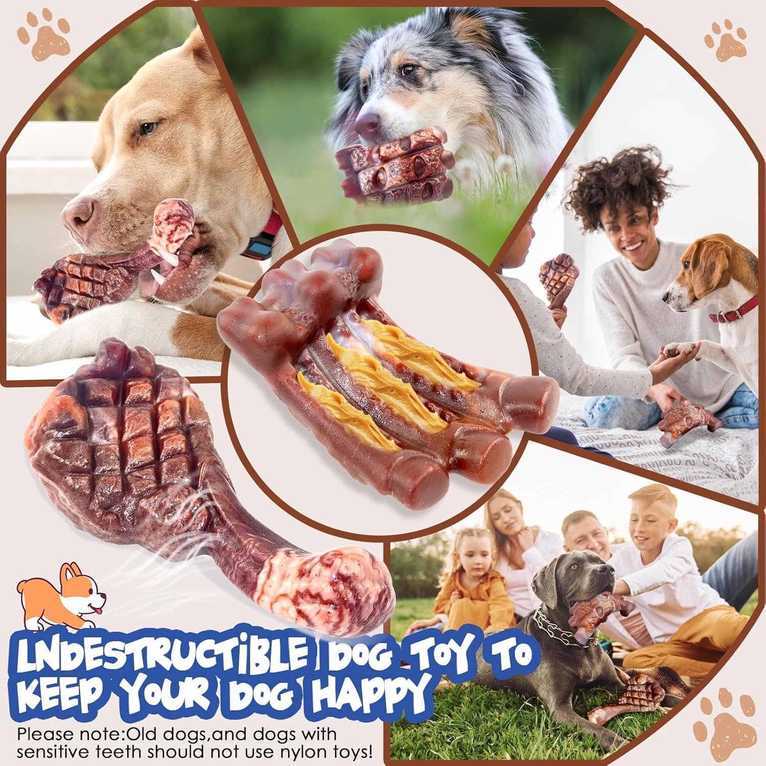 Thumbnail 4 de Aleath Dog Chew Toy 2-pack for Aggressive Chewers