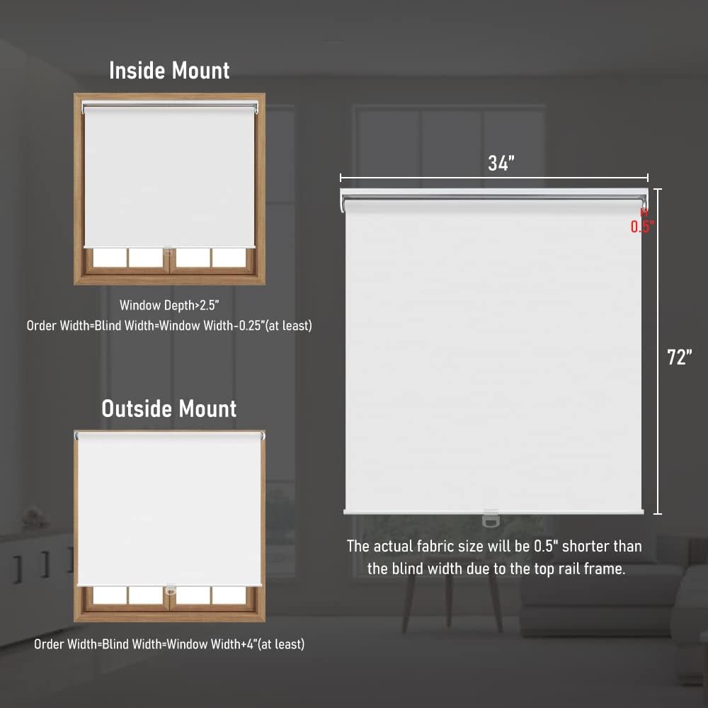 Thumbnail 5 de Kokorona blackout roller shade, 34" W x 72" H