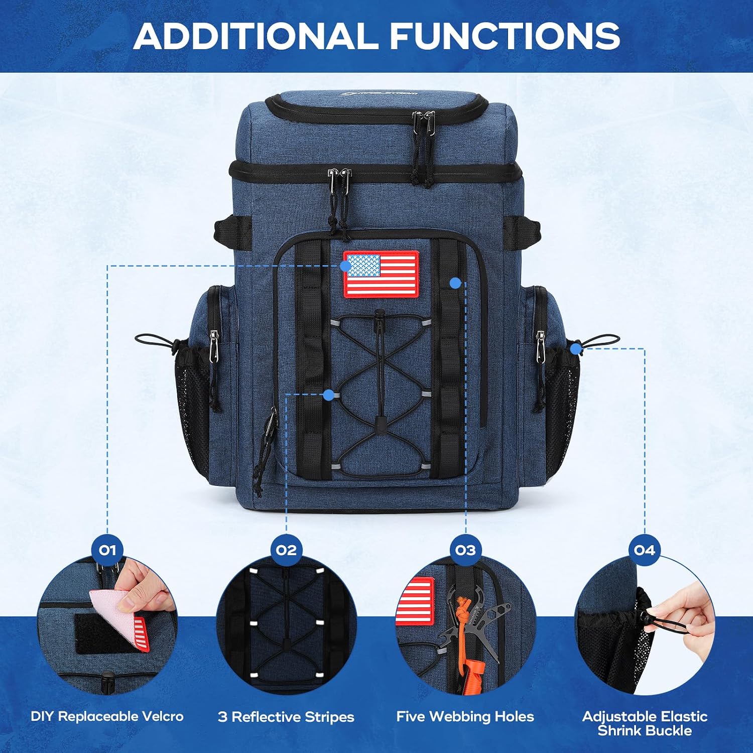 Detalle 1 de Maelstrom MSCBP03 35-Can Insulated Cooler Backpack, 24L PEVA Liner