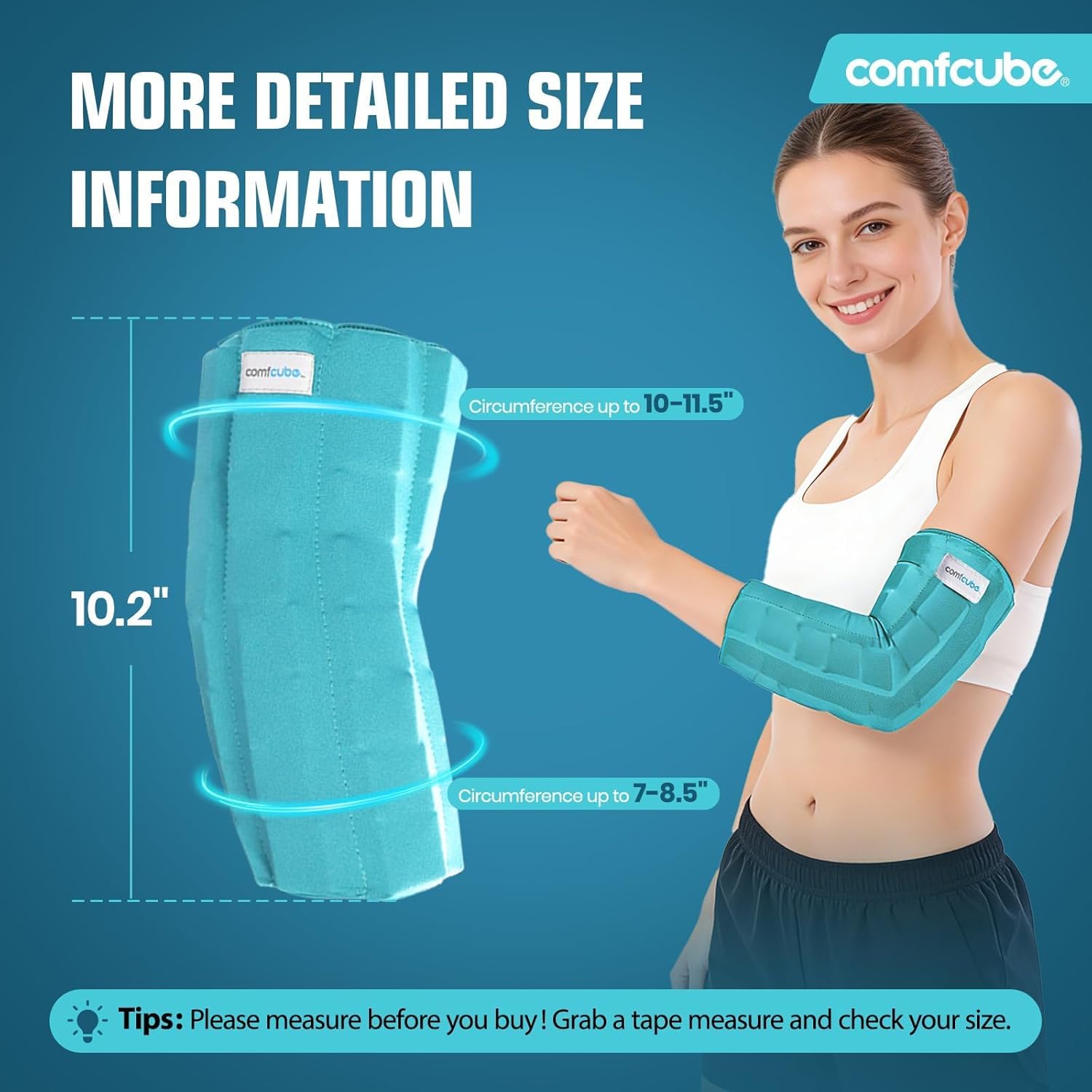 Thumbnail 5 de Comfcube Elbow Ice Pack Wrap: 2-Hour Cold Compression for Tendonitis, Tennis Elbow, and More