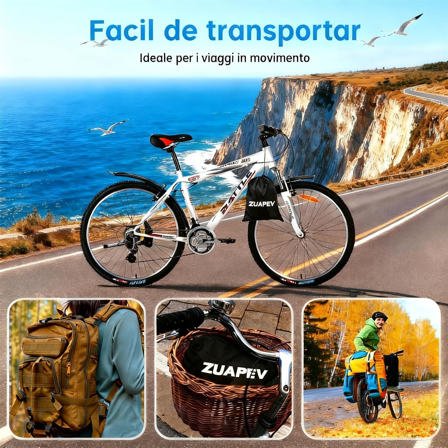 Thumbnail 5 de ZUAPEV Telo copri bicicletta 195x70x110 cm