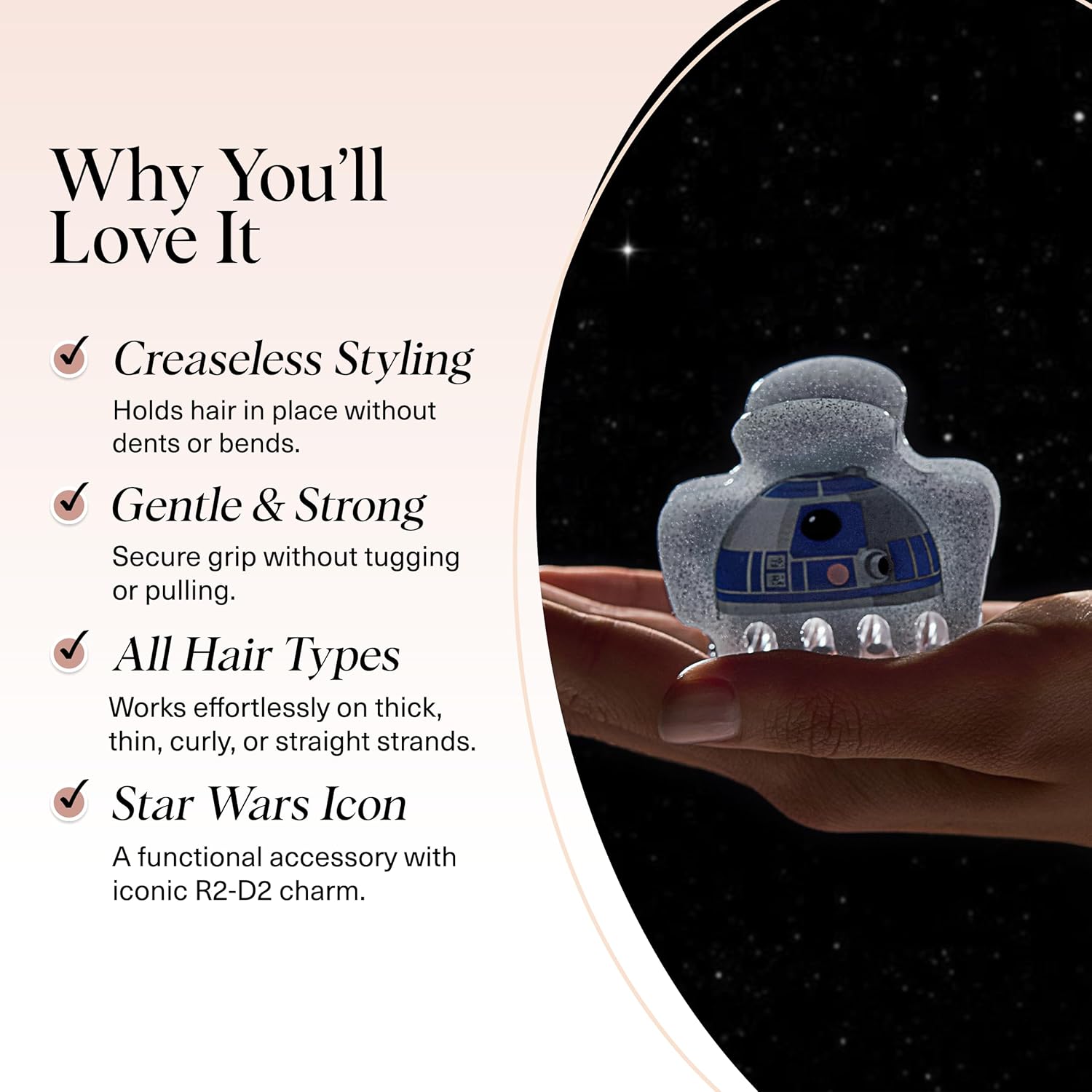 Thumbnail 2 de Kitsch x Star Wars R2-D2 Glitter Medium Hair Clip