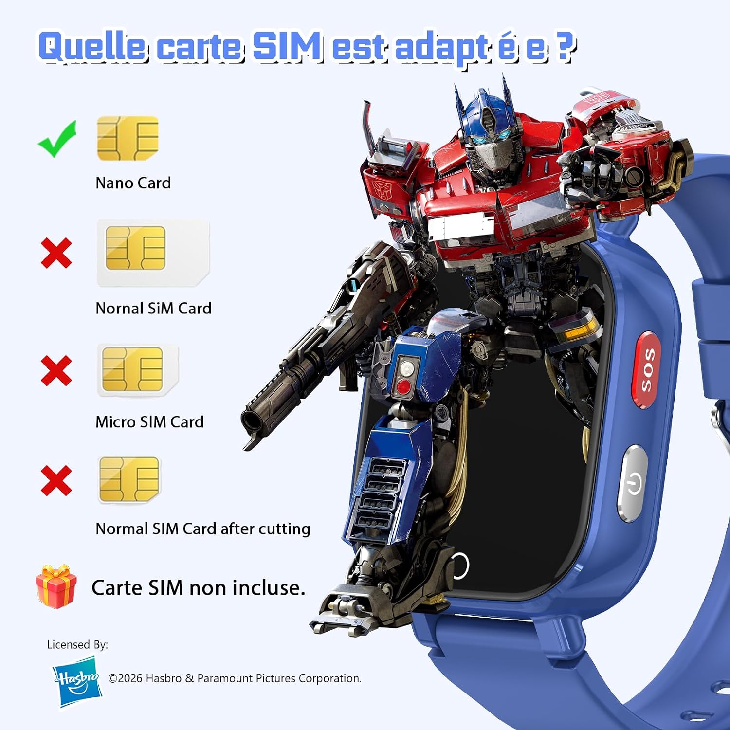Thumbnail 6 de Transformers 4G Kids Smart Watch with GPS Tracker