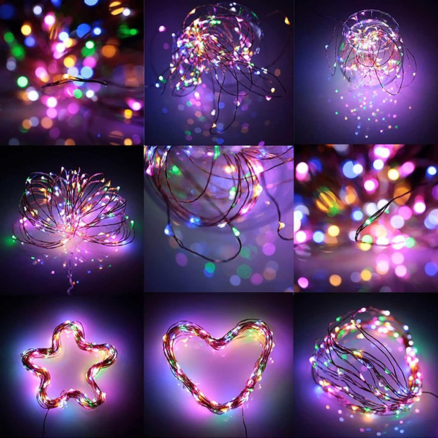 Detalle 2 de AcaJoe JT000130GYCA Fairy Lights, 2-Pack 33 ft, 100 LEDs, 8 Modes