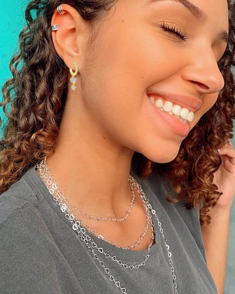 Thumbnail 2 de Ohrringe Silber 925 Hängend Creolen – 12 mm, hypoallergen für Damen