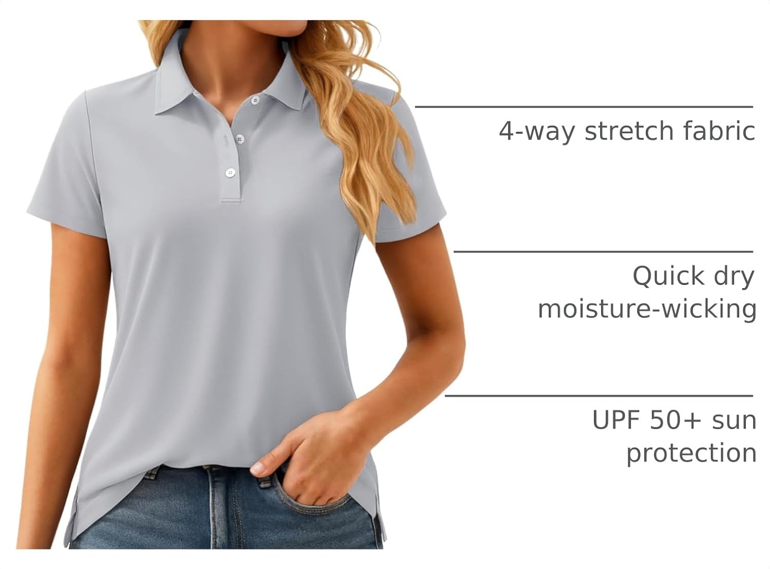 Detalle 2 de MAGCOMSEN Women's Polo Shirt Polyester