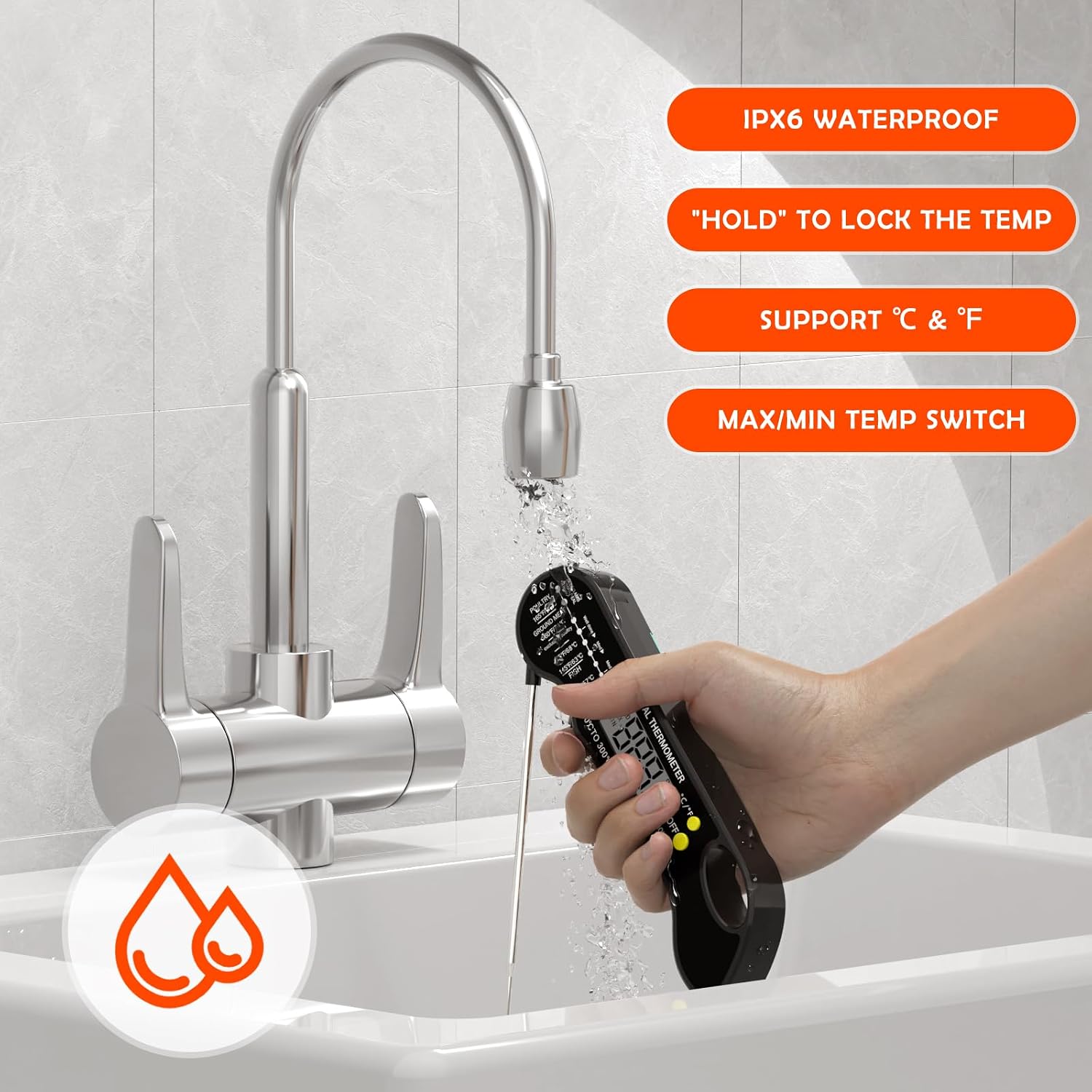 Detalle de Q128 Instant-Read Meat Thermometer