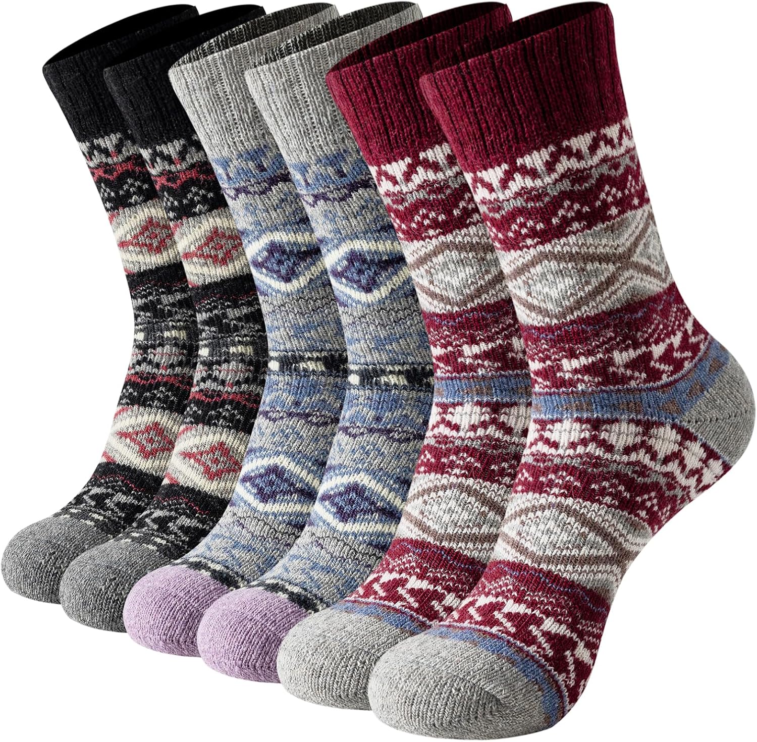 Detalle de BISOUSOX Calcetines Lana Merino Mujer 3 pares