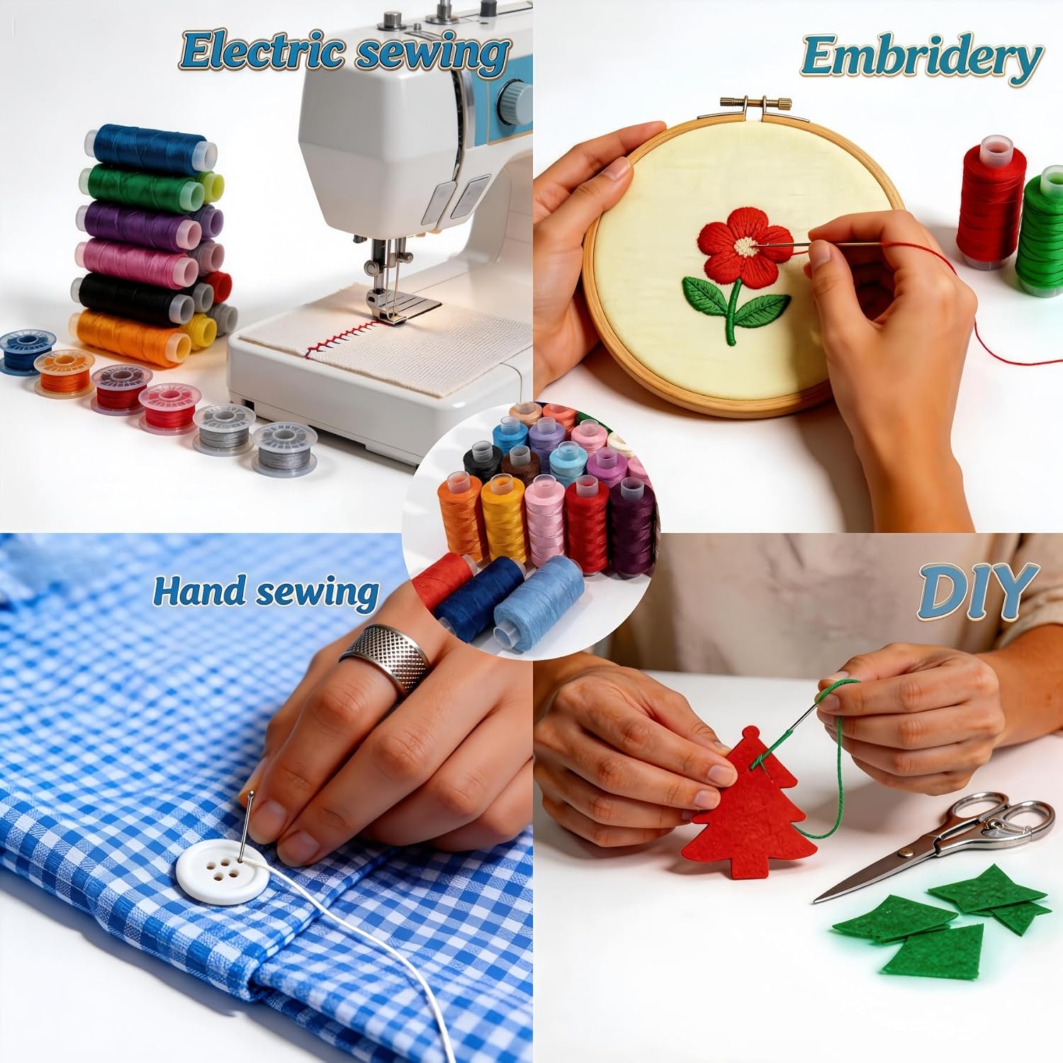 Thumbnail 6 de VIZOSHI Sewing Thread Kit, 36 Colors