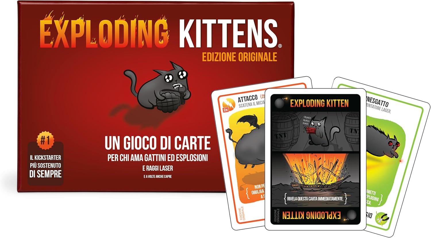 Detalle de Exploding Kittens - Gioco di Carte (Edizione Italiana) di Exploding Kittens
