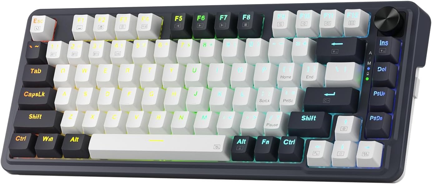 Detalle de Redragon K673 PRO 75% Wireless Gasket RGB Mechanical Keyboard (81 keys, hot-swap, linear Red switches)