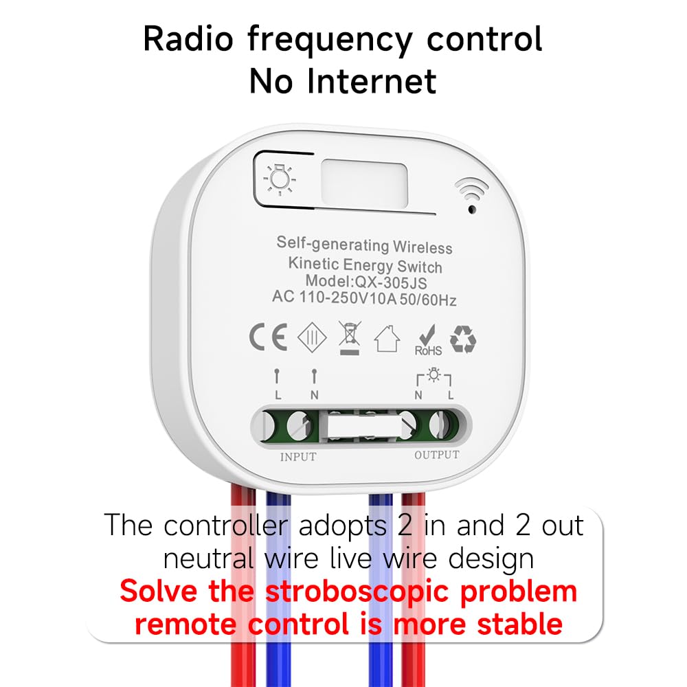 Thumbnail 5 de Cerhot 220V interruptor inalámbrico cinético 433 MHz