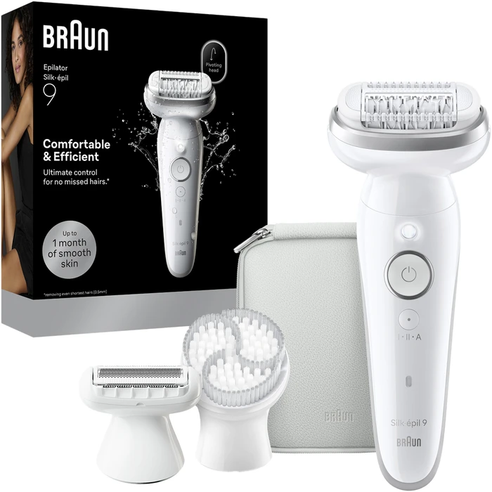 Detalle de Braun Silk-épil 9 9-061 Silber – Präzise Epilation mit Peelingbürste