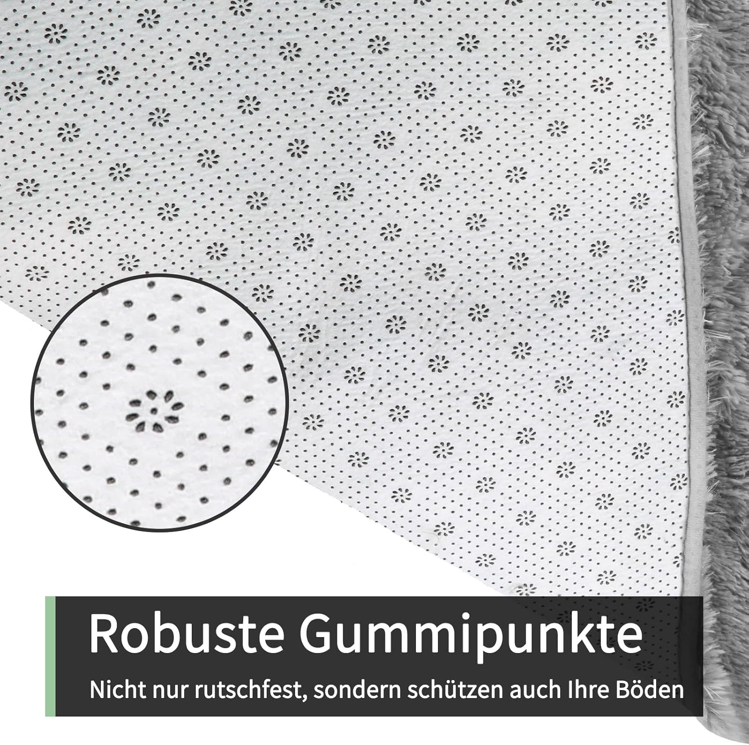 Thumbnail 3 de Sour Lemon Hochflor Teppich 120x160 Grau